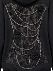 Goth Backless Hoodie